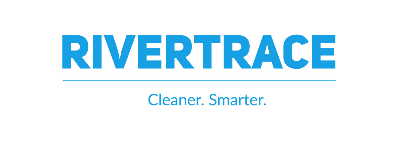 Rivertrace Limited logo &ndash; specialist in marine environmental monitoring and oil discharge monitoring systems in blue on white.