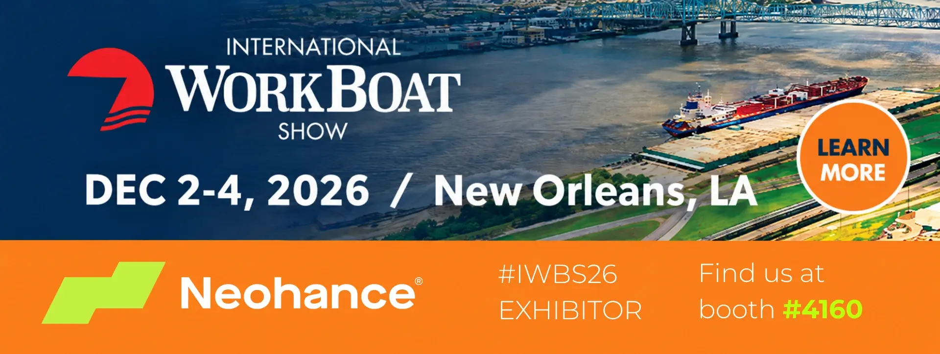 Exhibitor announcement Workboat x Neohance 2026 Email Campaign